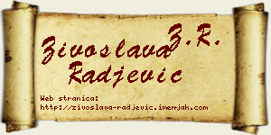 Živoslava Rađević vizit kartica